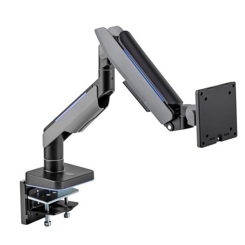 MXG HMA-12R-B Heavy Duty RGB Gaming Monitor Arm – Matte Gray