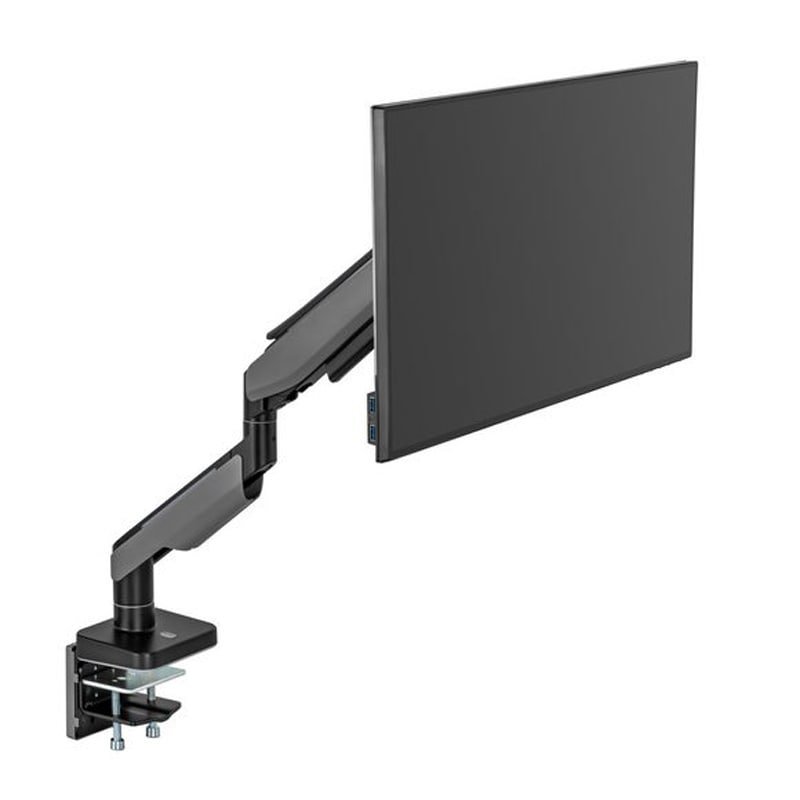 MXG HMA-12R-B Heavy Duty RGB Gaming Monitor Arm – Matte Gray