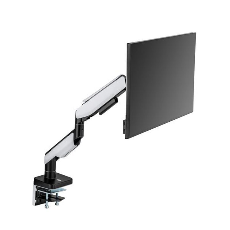MXG HMA-12R Heavy Duty RGB Gaming Monitor Arm – Matte White