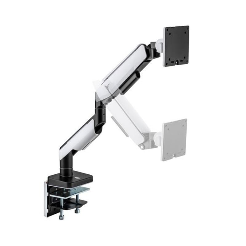 MXG HMA-12R Heavy Duty RGB Gaming Monitor Arm – Matte White