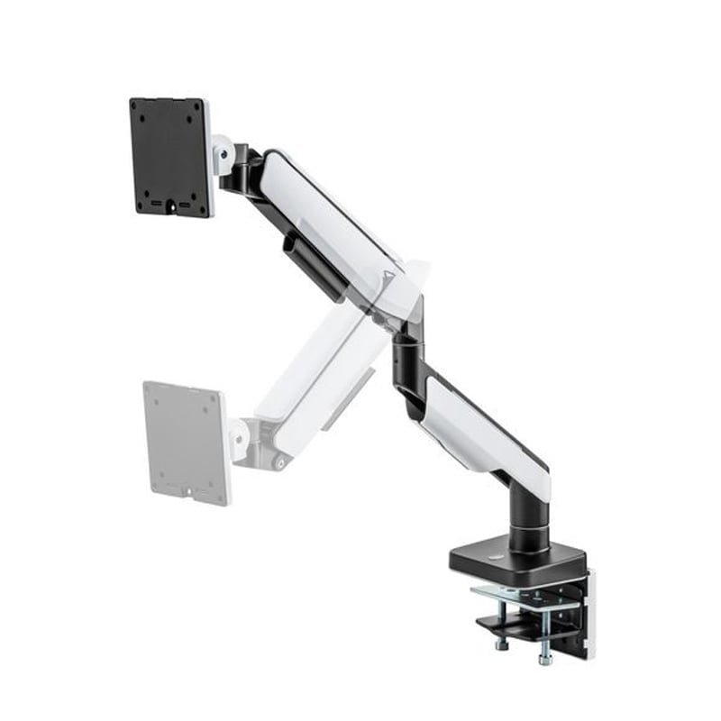 MXG HMA-12R Heavy Duty RGB Gaming Monitor Arm – Matte White