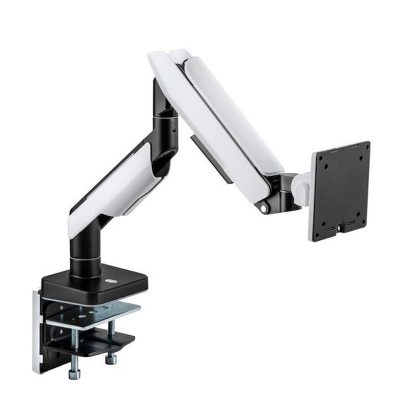 MXG HMA-12R Heavy Duty RGB Gaming Monitor Arm – Matte White