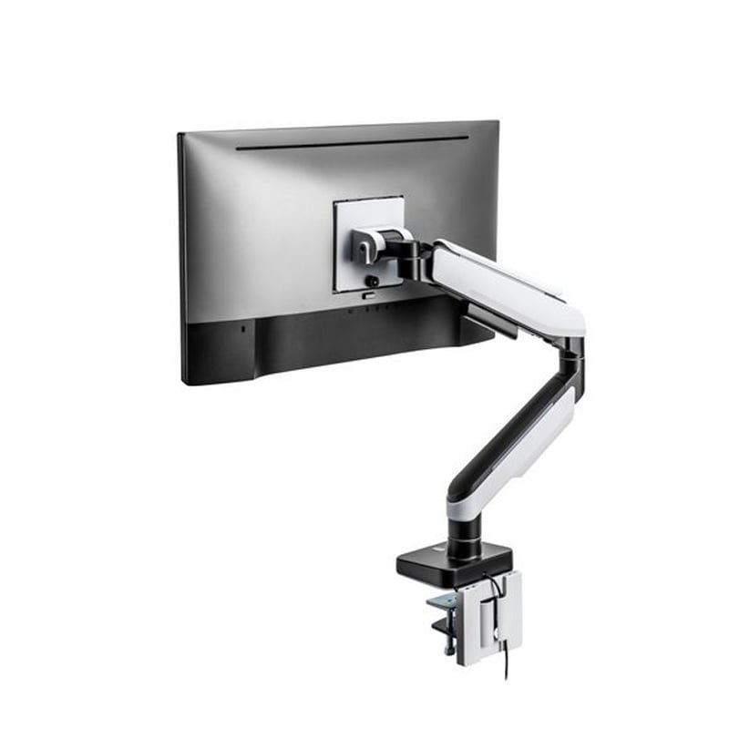 MXG HMA-12R Heavy Duty RGB Gaming Monitor Arm – Matte White