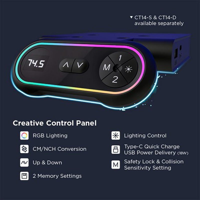 MXG MGD-01R Motorized Gaming Desk