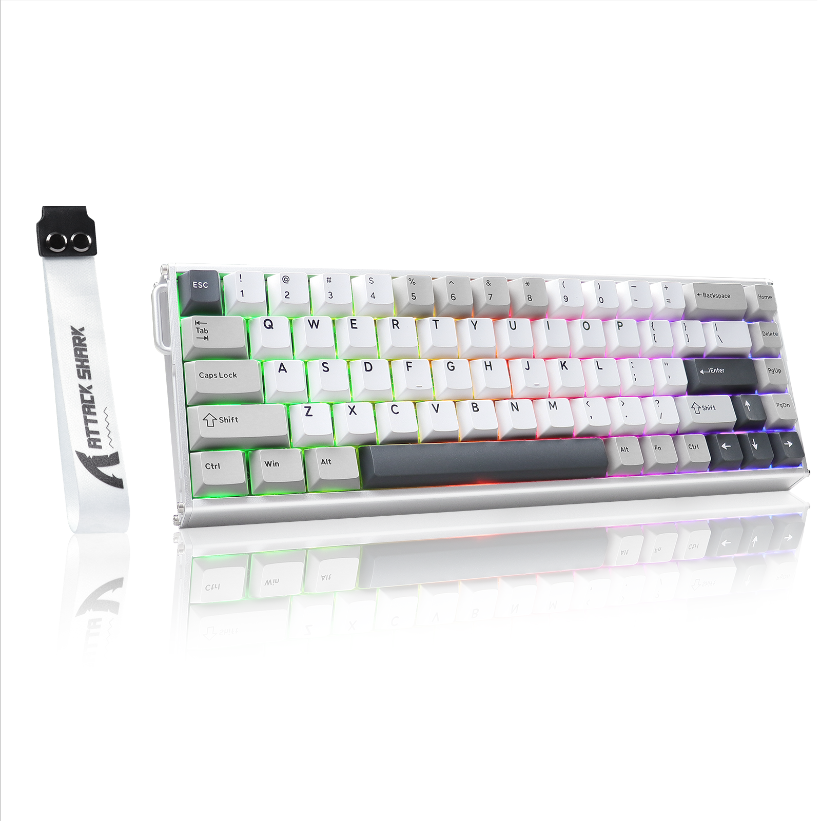 Attack Shark X68Max HE Wired Rapid Trigger Aluminum Magnetic Switch Keyboard Star White