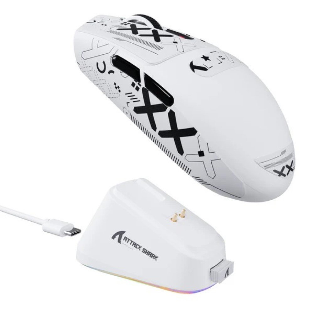 Attack Shark G3 PRO TRI Mode Wireless Gaming Mouse - White - Image 2