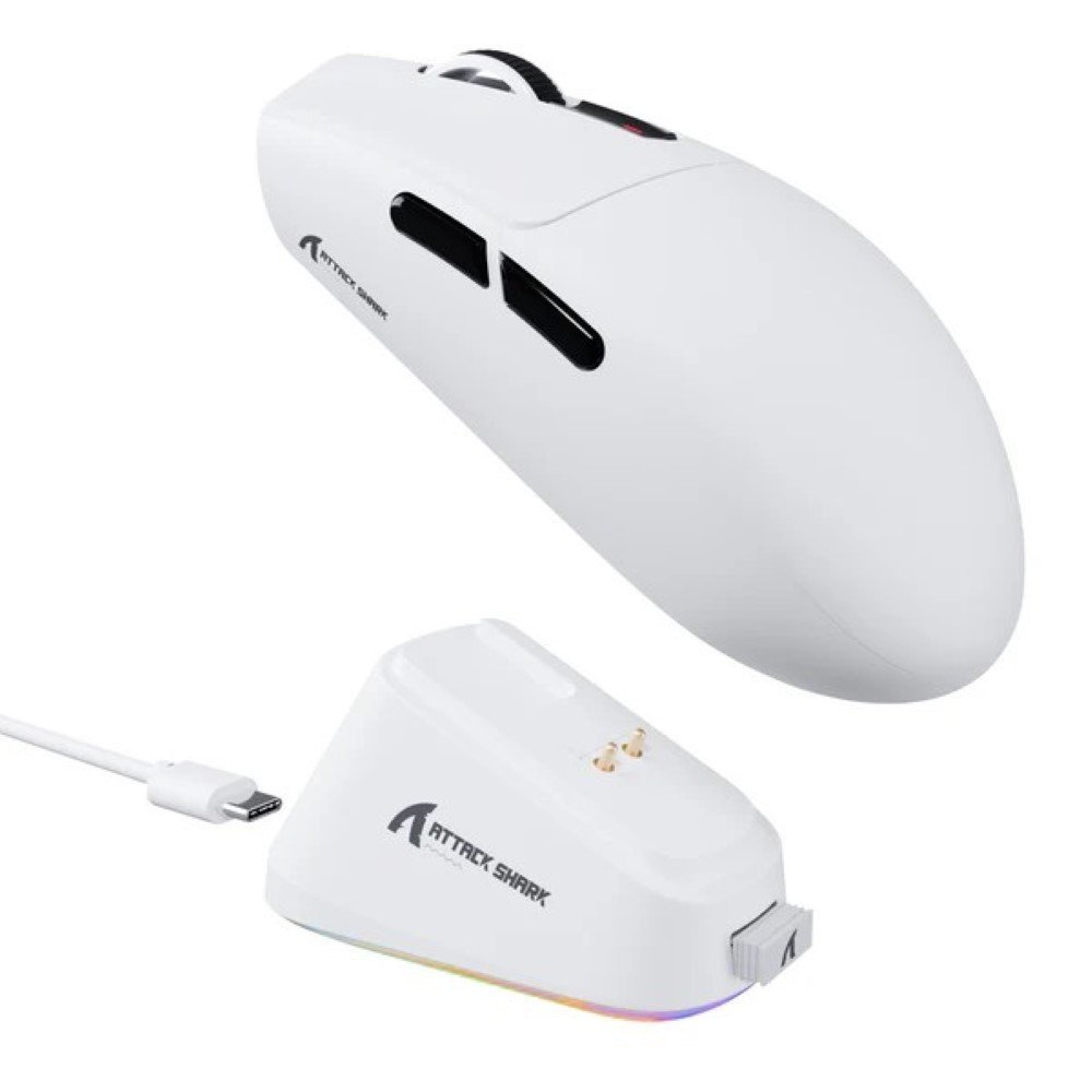 Attack Shark G3 PRO TRI Mode Wireless Gaming Mouse - White