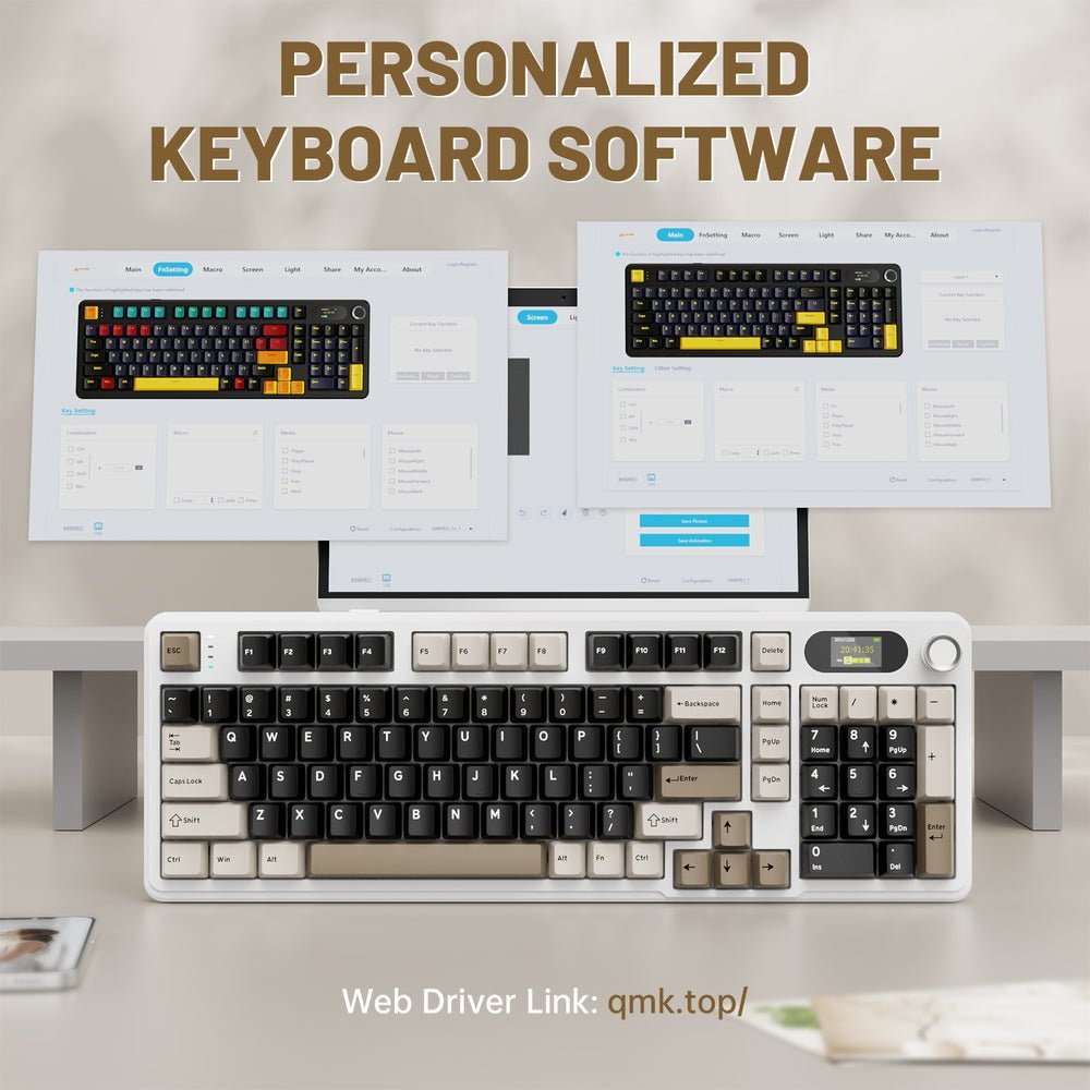 Attack Shark X98PRO Tri-mode Gasket Mechanical Gaming Keyboard - Cheese White - Image 6