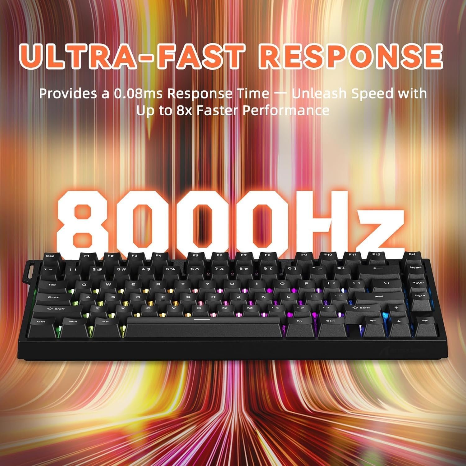 Attack Shark R82 HE Rapid Trigger Magnetic Gaming Keyboard - Black Simple - Image 4