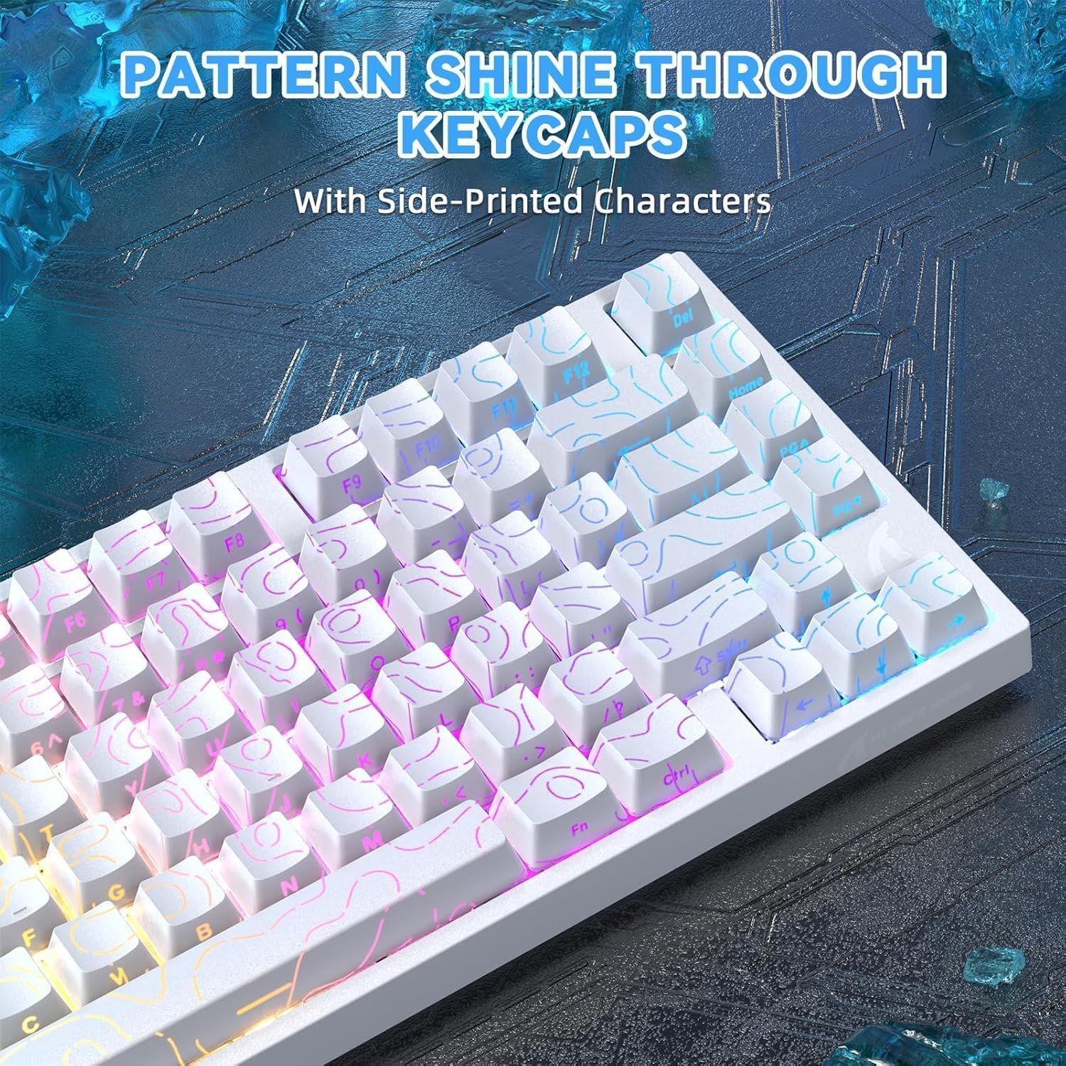Attack Shark R82 HE Rapid Trigger Magnetic Gaming Keyboard - White Contour - Image 9