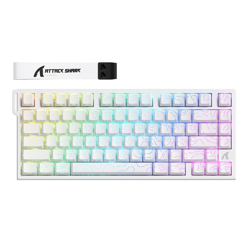 Attack Shark R82 HE Rapid Trigger Magnetic Gaming Keyboard - White Contour