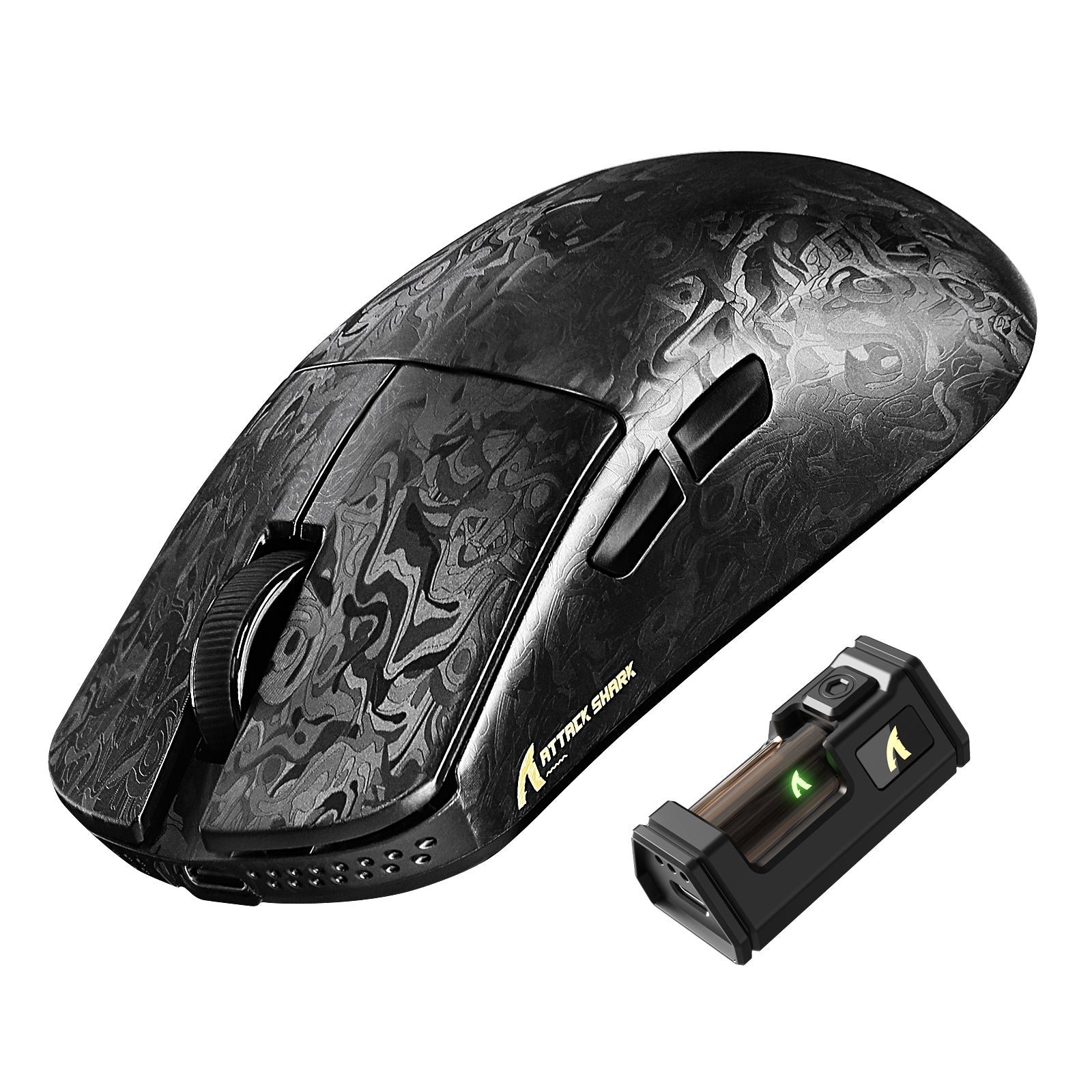 Attack Shark R11 Ultra 8K Carbon Fiber Wireless Gaming Mouse - Forged Black