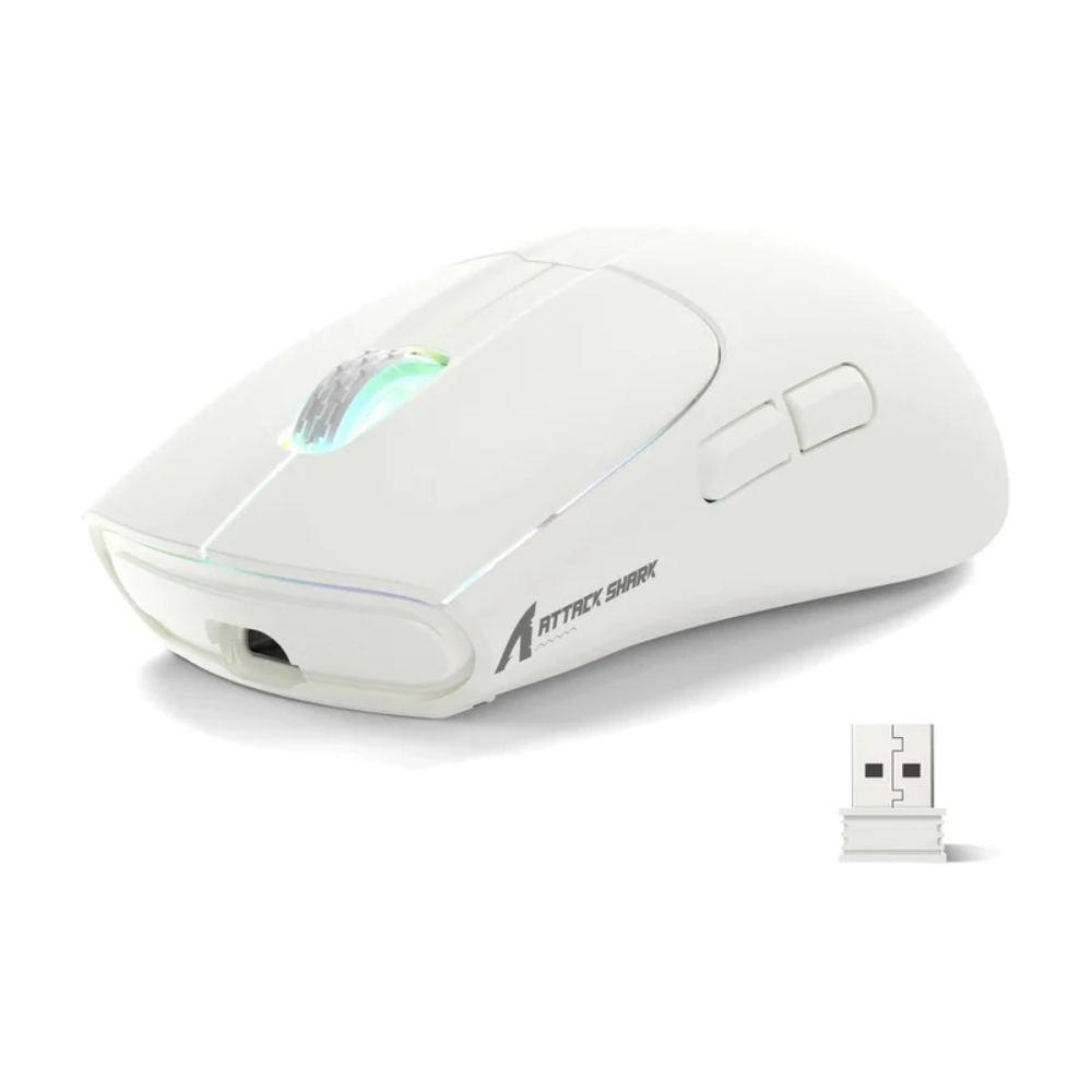 ATTACK SHARK X5 Aerox Ultralight Wireless Gaming Mouse – White