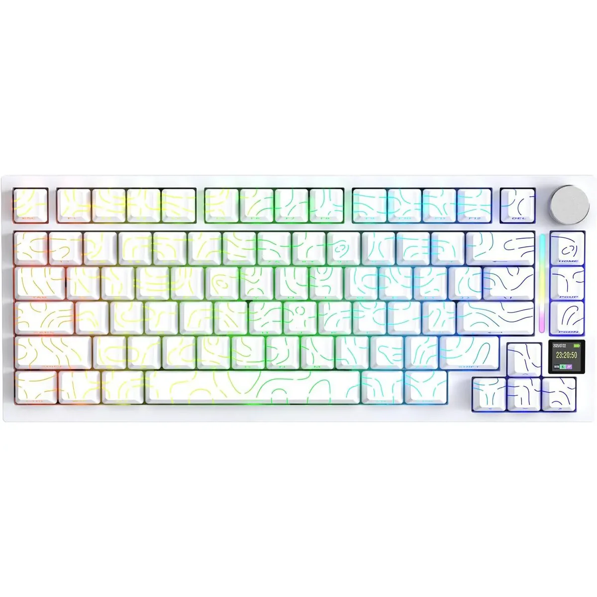 Attack Shark X820Ultra Tri-mode Gasket Mechanical Keyboard - White Contour