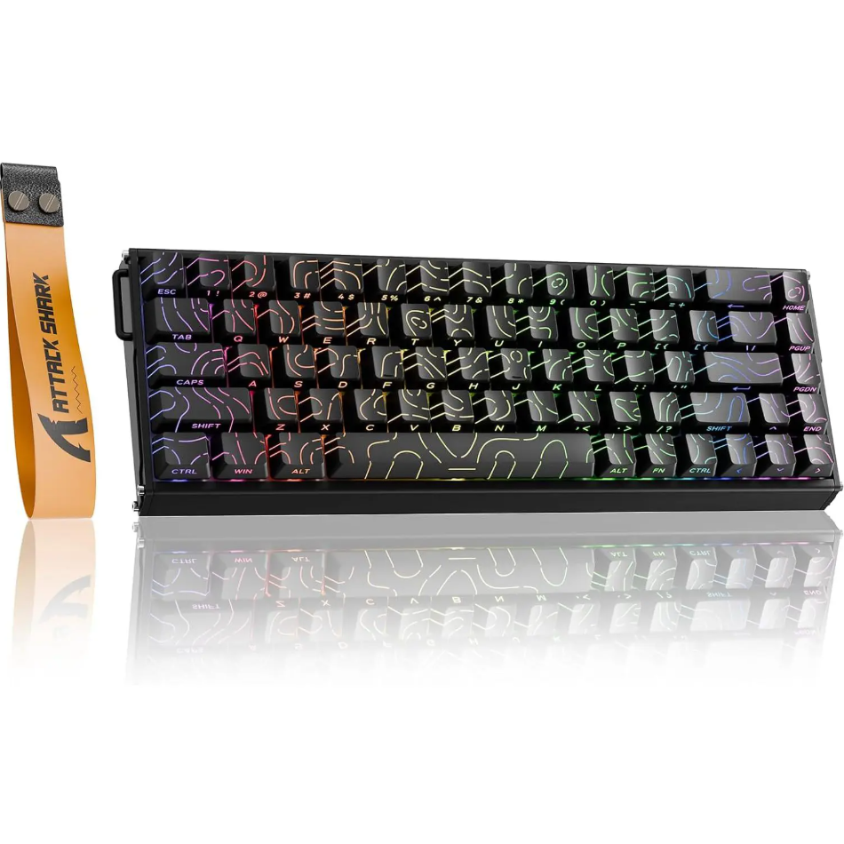 Attack Shark X68Max HE Wired Rapid Trigger Aluminum Magnetic Switch Keyboard Black Contour