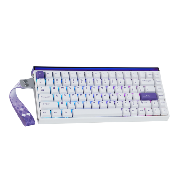 Aula Hero 84 HE Wired Magnetic Keyboard - Black King Switch - Purple and White