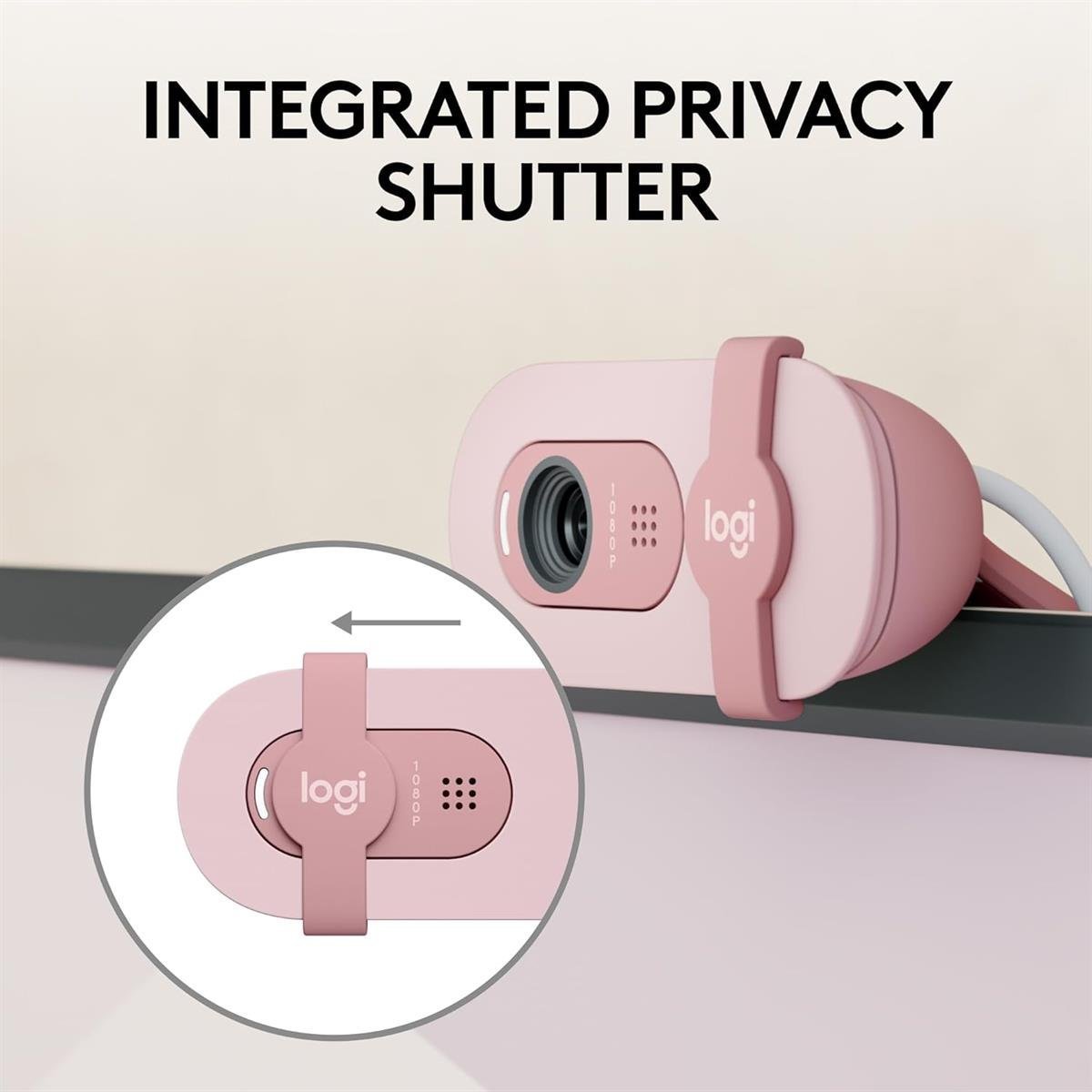 Logitech Brio 100 Full HD Webcam - Pink - Image 3