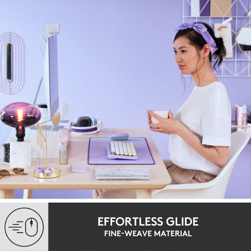 Logitech Desk Mat Studio Series Extended Mouse Pad – Lavender