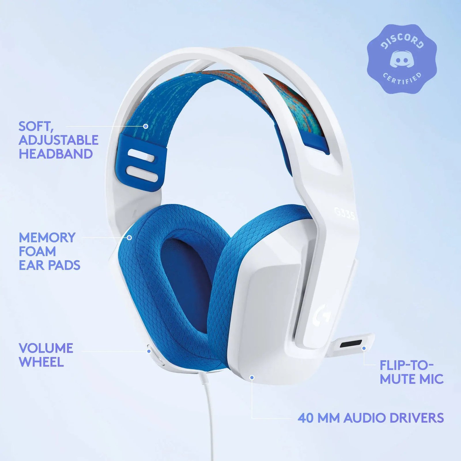 Logitech G G335 Gaming Headset White