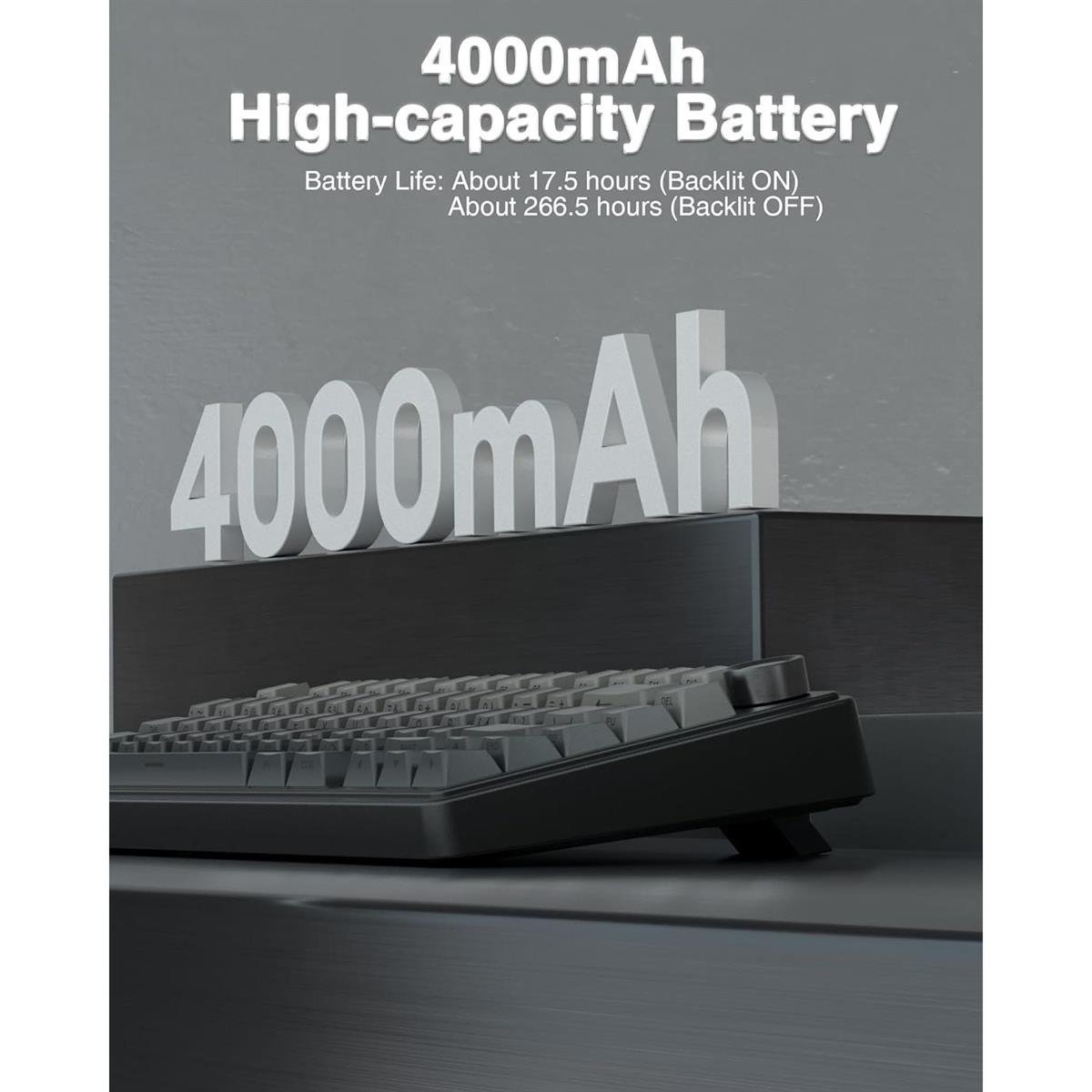 Aula F75 Wireless Mechanical Keyboard – Gradient Gray - Image 4