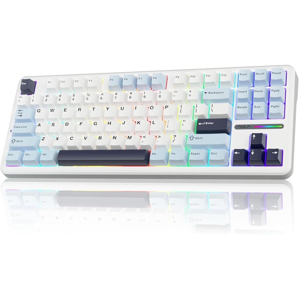 Aula F87 Wireless Mechanical Keyboard – Glacier Blue