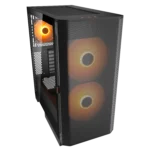 Cougar Airface Flo RGB Mid-Tower ATX Case with 3 ARGB Fans - Black - Image 3