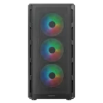 Cougar Airface Pure RGB Compact Mid-Tower ATX Case with 4 Auto RGB Fans - Black - Image 2