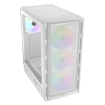 Cougar Airface Pure RGB Compact Mid-Tower ATX Case with 4 Auto RGB Fans - White - Image 3