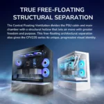 Cougar CFV235 RGB Free-Floating Mid-Tower ATX Case with 3 ARGB Fans - White - Image 5