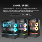 Cougar CFV235 RGB Free-Floating Mid-Tower ATX Case with 3 ARGB Fans - White - Image 9