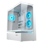 Cougar CFV235 RGB Free-Floating Mid-Tower ATX Case with 3 ARGB Fans - White
