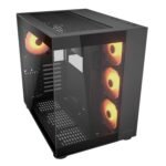 Cougar FV150 RGB Mid-Tower ATX Case with 4 ARGB Fans - Black - Image 2