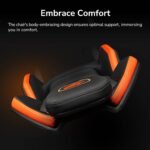 Cougar Hotrod Ergonomic and Comfortable Gaming Chair with Head and Lumbar Support - Black/Orange - Image 3