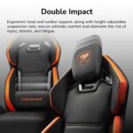 Cougar Hotrod Ergonomic and Comfortable Gaming Chair with Head and Lumbar Support - Black/Orange - Image 5