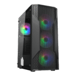 Cougar MX110 RGB Mid-Tower ATX Case with 3 Auto-RGB Fans - Black
