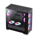 GameMax Destroyer TGB Mid-Tower Micro-ATX Case with 4 ARGB Fans - Image 2