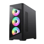 GameMax Destroyer TGB Mid-Tower Micro-ATX Case with 4 ARGB Fans - Image 4