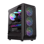 GameMax Forge AB Mid-Tower ATX Case with 6 ARGB Fans - Black