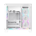 GameMax Infinity Pro Panoramic Mid-Tower ATX Case with 5 ARGB Fans - White - Image 3