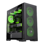 GameMax Leader 2 Mid-Tower E-ATX Case with 4 ARGB Fans - Black