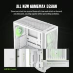 GameMax Leader 2 Mid-Tower E-ATX Case with 4 ARGB Fans - White - Image 2