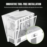 GameMax Leader 2 Mid-Tower E-ATX Case with 4 ARGB Fans - White - Image 4