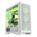 GameMax Leader 2 Mid-Tower E-ATX Case with 4 ARGB Fans - White
