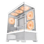 GameMax Vista Mid-Tower Micro-ATX Case (Without Fans) - White