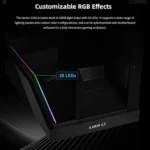 Lian Li Vector V100 Mid-Tower E-ATX Case with 4 ARGB Fans and LED Strip - Black - Image 4