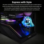 Lian Li Vector V100 Mid-Tower E-ATX Case with 4 ARGB Fans and LED Strip - Black - Image 6
