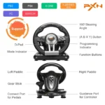 PXN V3 PRO Universal USB Racing Wheel with Pedals - Image 3