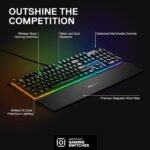 SteelSeries Apex 3 Water Resistant Whisper Quiet Keyboard with RGB Lighting - Image 5