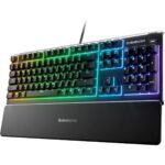 SteelSeries Apex 3 Water Resistant Whisper Quiet Keyboard with RGB Lighting