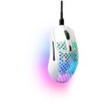 SteelSeries Aerox 3 Onyx Wired Ultra Lightweight Super-Fast Mouse with AquaBarrier - Snow - Image 3